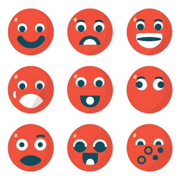 Emojis Illustration On White Background