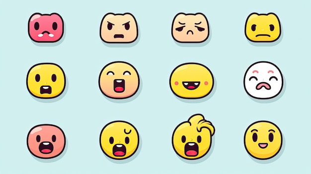 emotes vector illustration