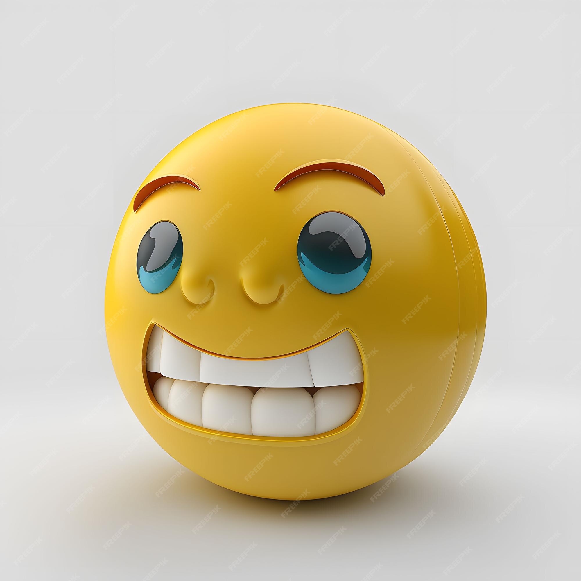 Premium Photo  Emoticon 3d rendering, white background