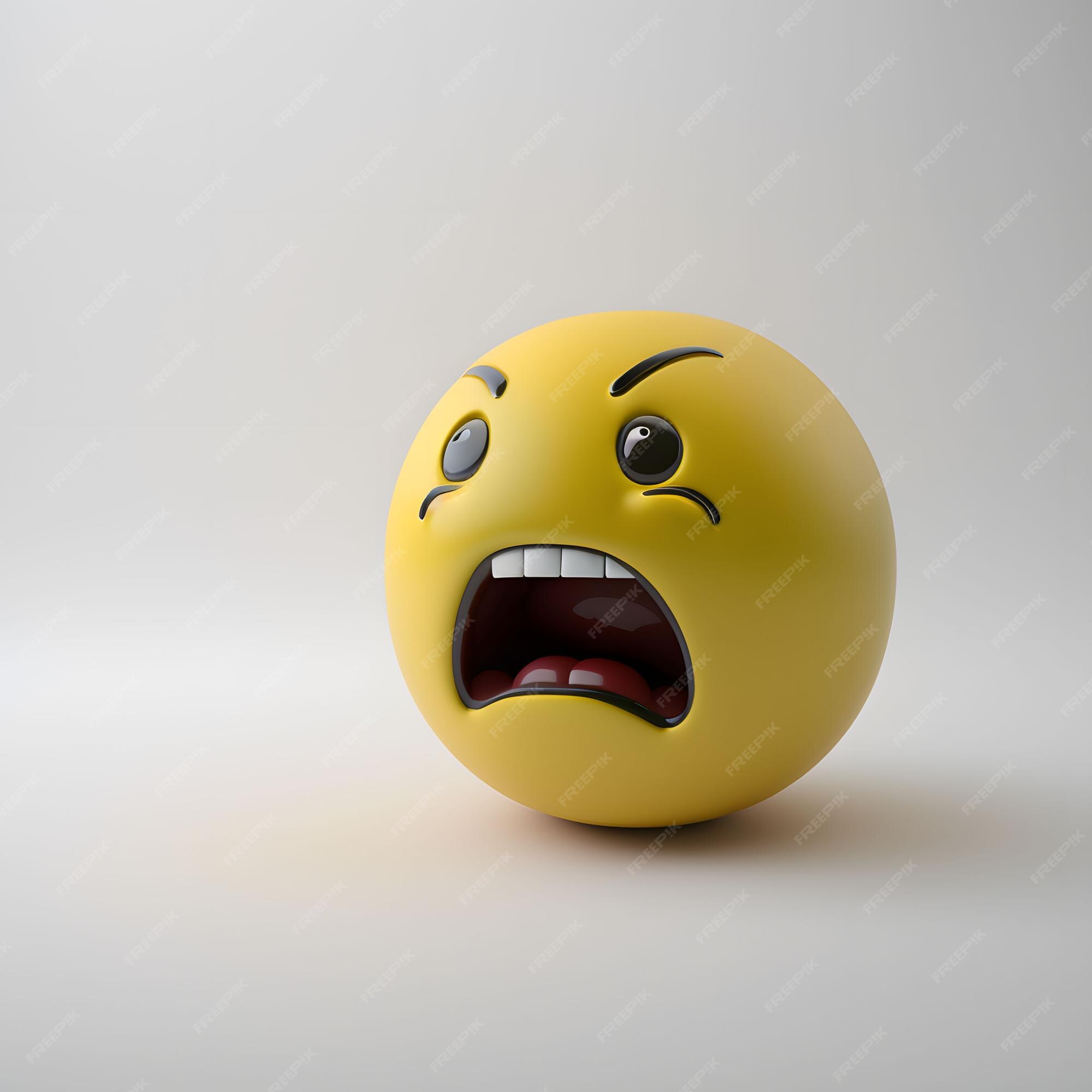 Premium Photo  Emoticon 3d rendering, white background