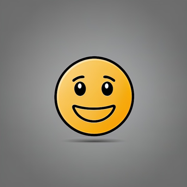 emoticon gezicht met een glimlachvector icoon kopieer ruimte