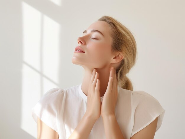 emotional dynamic pose 30 year old woman