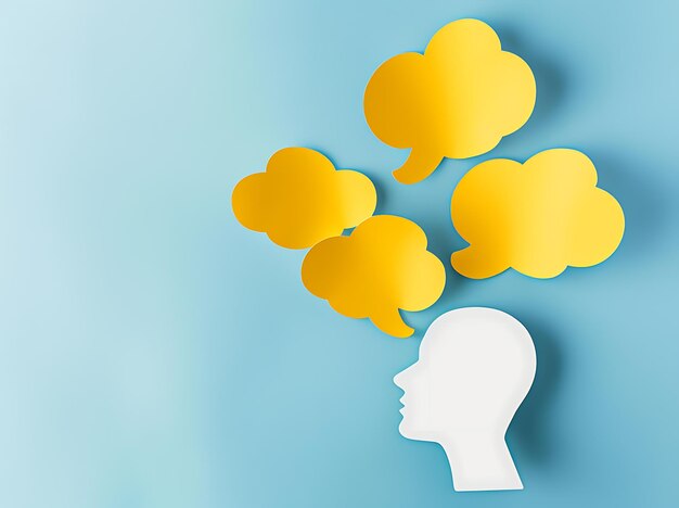 Photo emotional intelligence top view arrangement of optimism concept elements