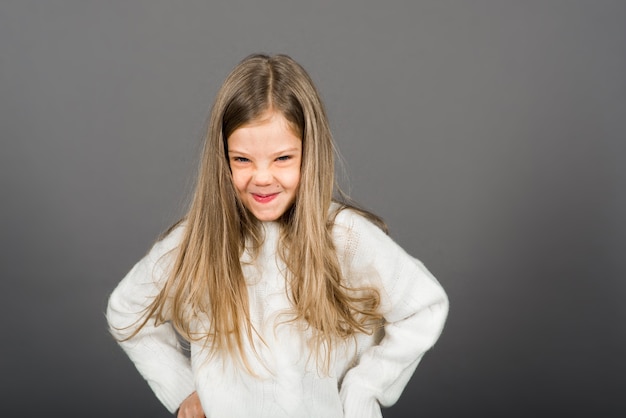 Emotional portrait of a girl posing