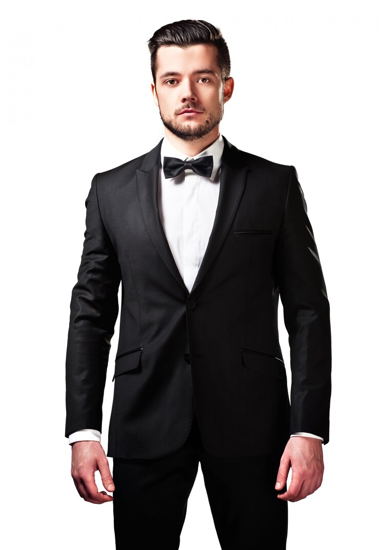 Photo emotional young guy in suit