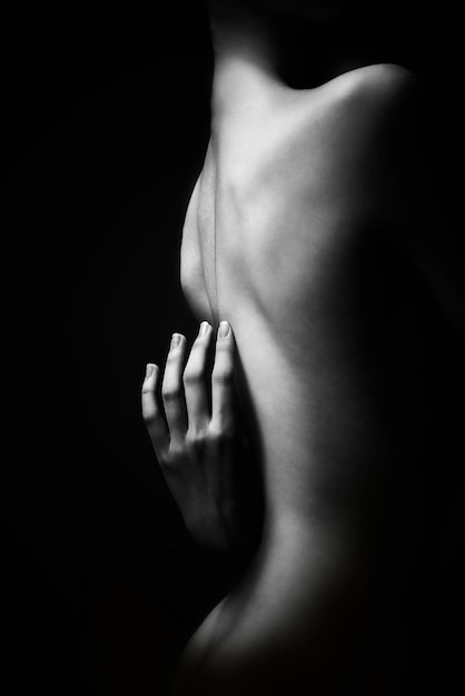 Photo emotionality and sensuality of gestures of female fingers and hands