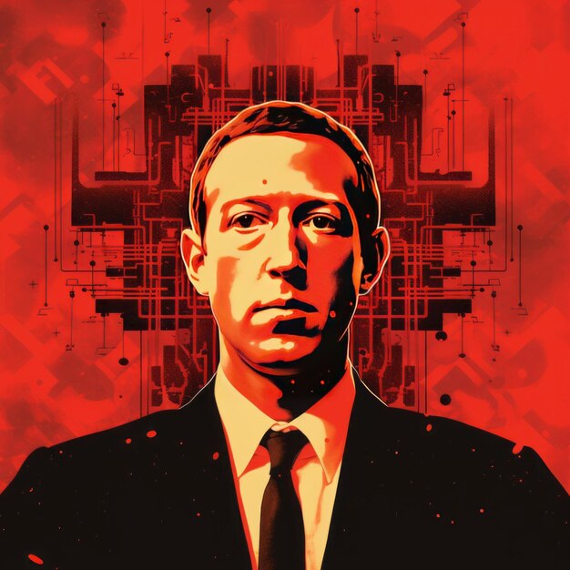 Photo the emotionless enigma mark zuckerberg unveiled in shepard faireyinspired poster