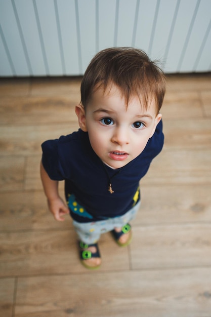 Photo emotions on the face of a twoyearold little boy an emotional child a boy with different grimaces on his face