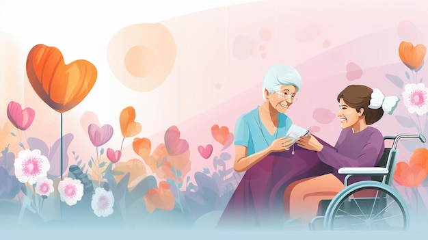 Foto illustrazione emotiva per il mese nazionale di hospice e cure palliative