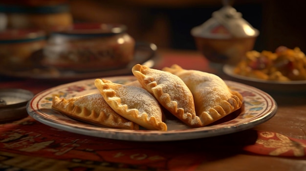 Empanada a Traditional Argentine Delicacy A stunning illustration created using generative AI tools