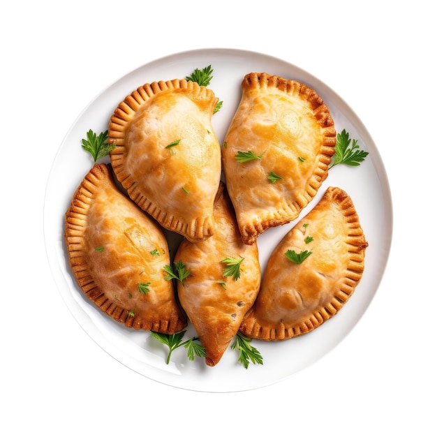 Empanadas Argentijnse Keuken Op Witte Plaat