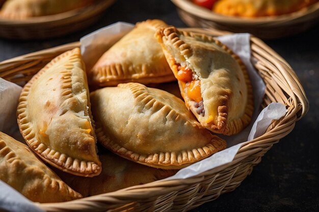 Photo empanadas in sharing basket