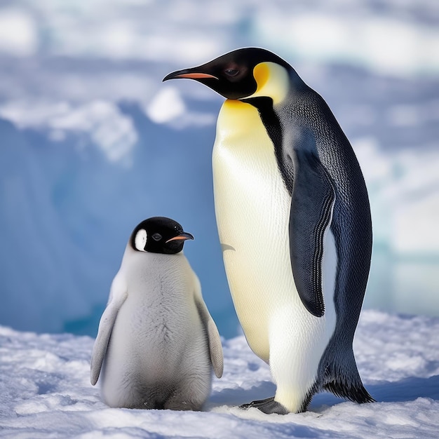 The emperor is the largest living penguin species standing around