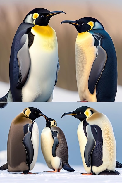 Photo emperor penguins