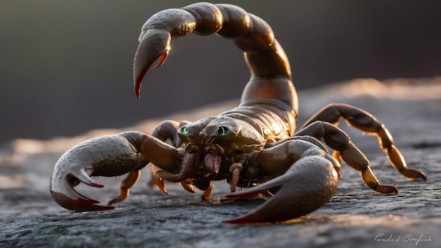 Emperor scorpion pandinus imperator closeup