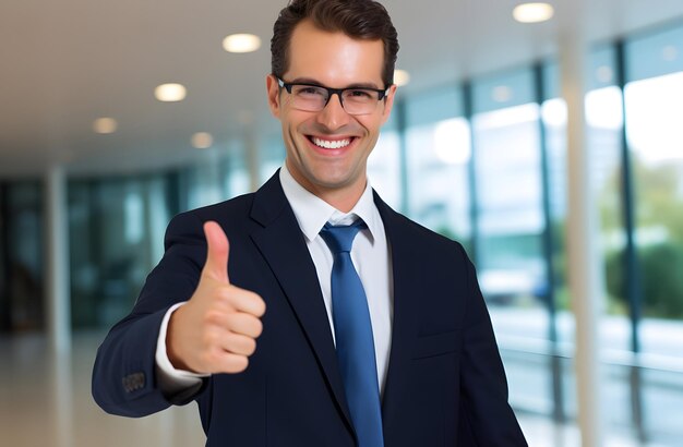 Employee Appreciation Day happy employee shows thumbs up