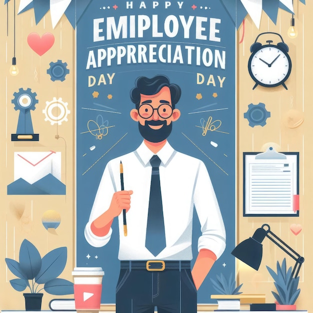 Фото employee appreciation day vertical poster template