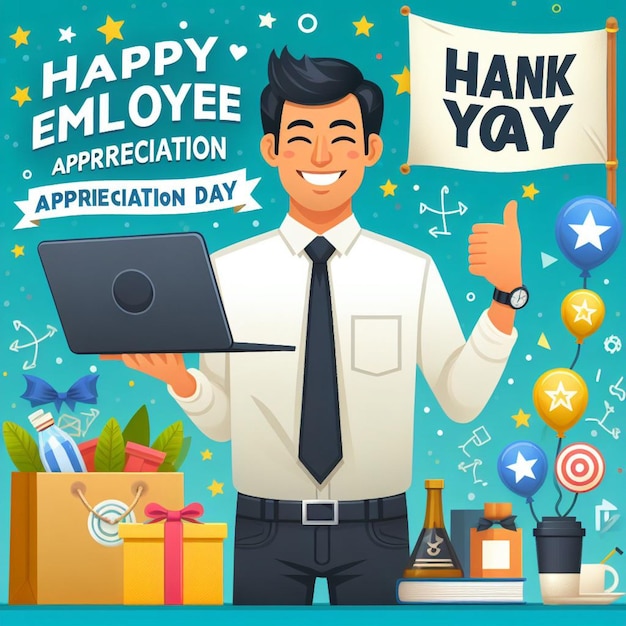 Employee celebration background