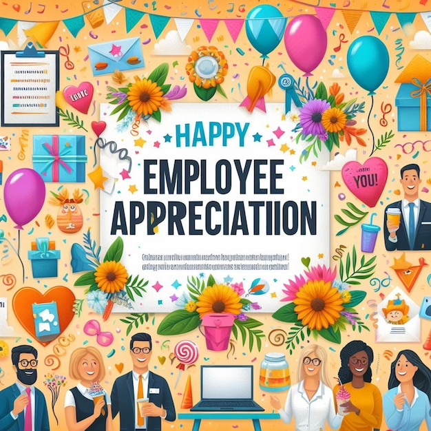 Photo employee celebration background