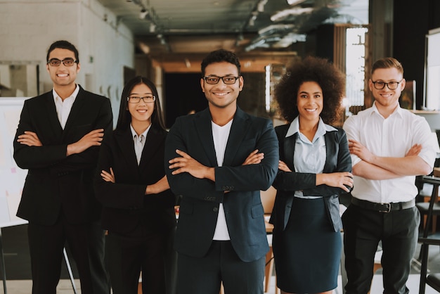 Employees with Arm Crossed is Smiles