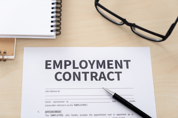 Employment contract signing job deal Recruitment concept