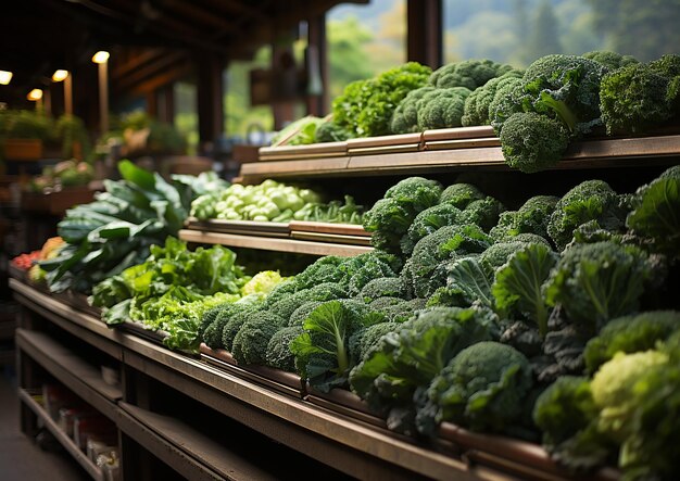 Emporium of Greenery Featuring Kale Chard and Collards