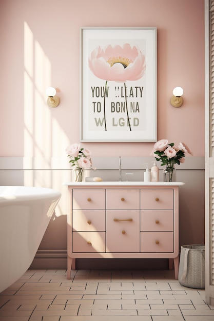 Empower Her Space Motivatieposter voor een vrouwelijk huis