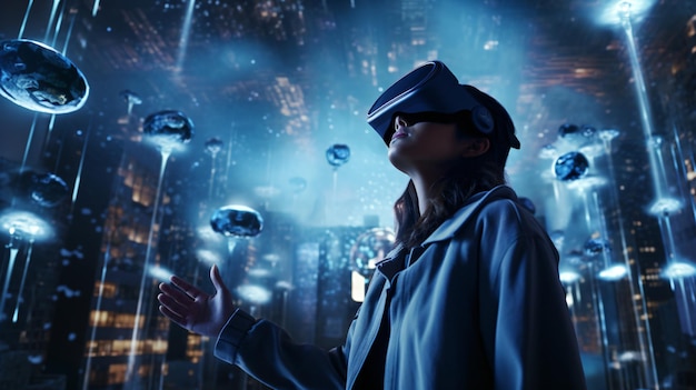 Empowered Women Exploring Virtual Reality Experiences in Futuristic Worlds