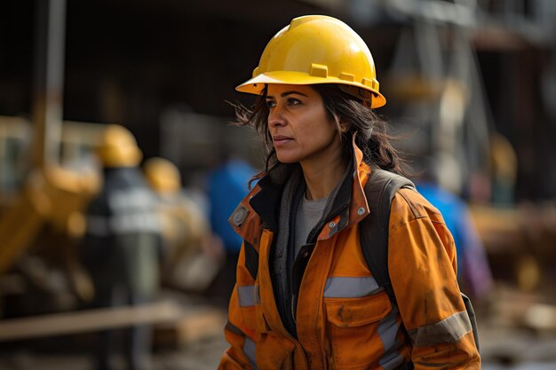 Photo empowered women showcasing strength and expertise in a heavy industry workplace breaking barriers