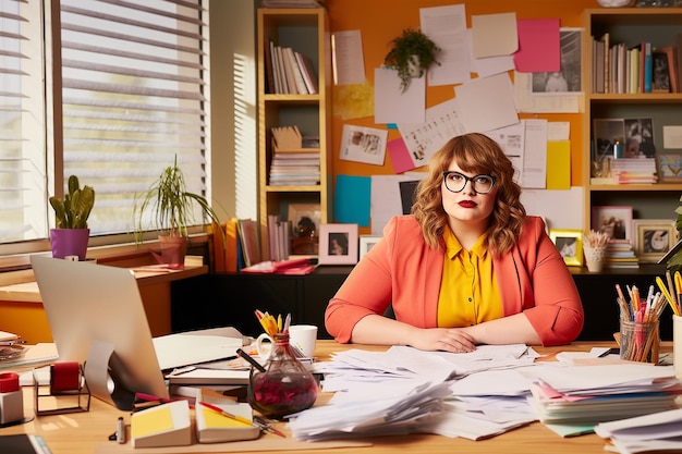 Foto potenziare la diversità dei professionisti dell'ufficio plussize