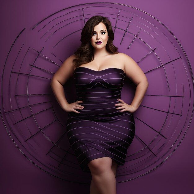 Premium AI Image  Empowering Diversity Zoetrope Showcases Vogue Style with Realistic Plus Size 