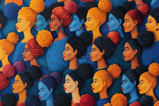 Empowering Illustration for International Womens Day Poster
