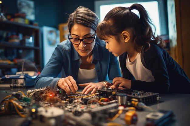 Foto empowering the future female engineer inspireert jonge geesten in robotica workshop