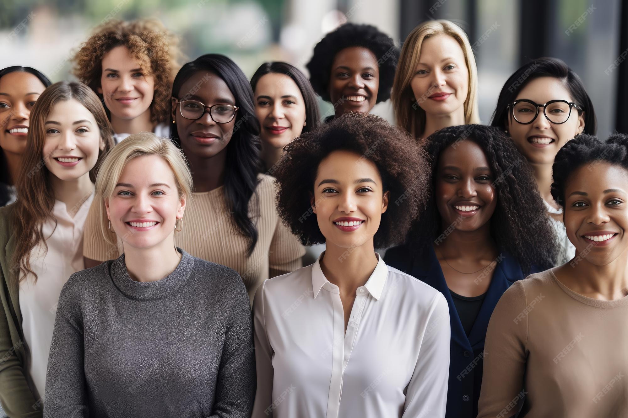 Premium AI Image | Empowering Women in Workplace Celebrating 