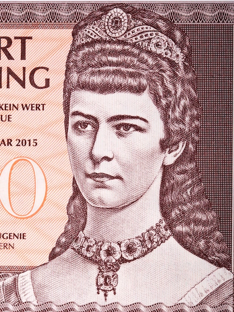 Empress Elisabeth of Austria a portrait from money