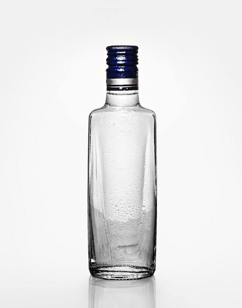 Empty alcohol bottle isolated