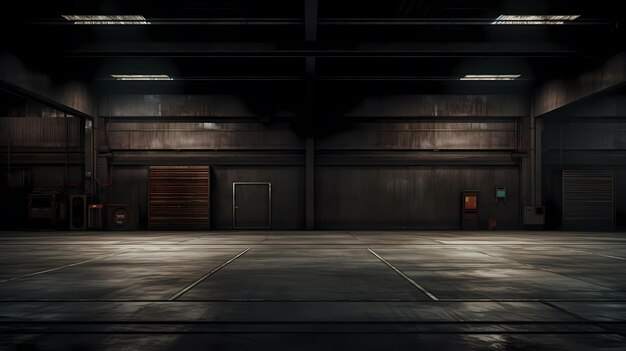 empty architecture garage floor background concrete construction modern wall design room