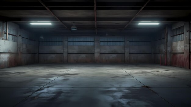 empty architecture garage floor background concrete construction modern wall design room