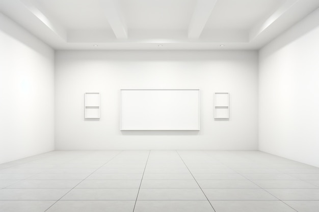 空のアートギャラリーの壁