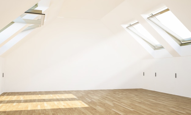 Empty attic room