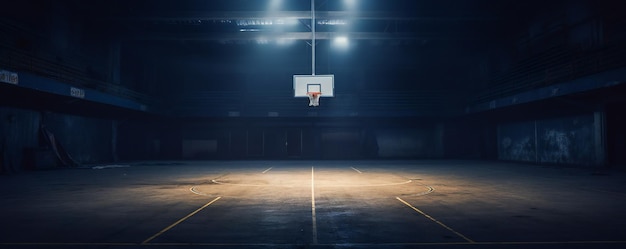 Empty basketball game court background