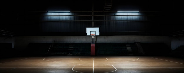 Empty basketball game court background