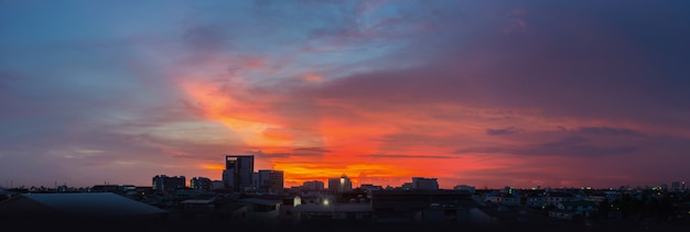 Empty beautiful sky panoramic view