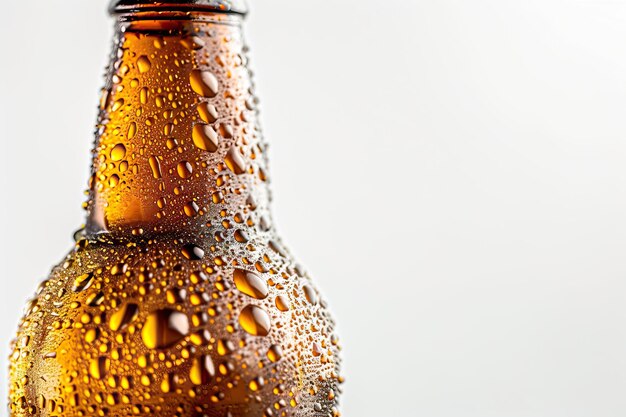 Empty beer bottle isolated on white