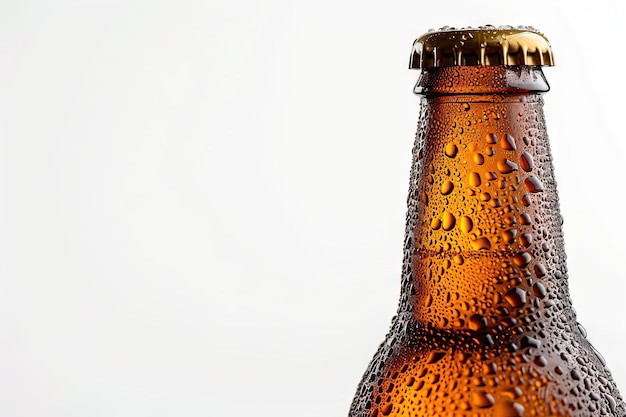 Empty beer bottle isolated on white