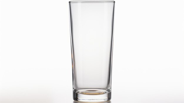 Empty beer glass isolated on white clipping path