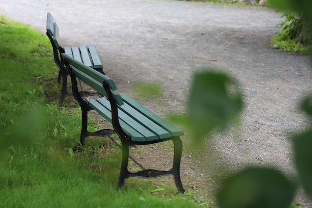 Photo empty bench in park