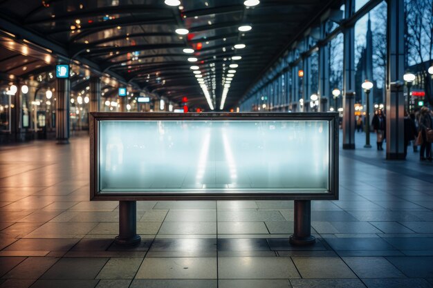 Photo empty billboard for advertising in the urban environment