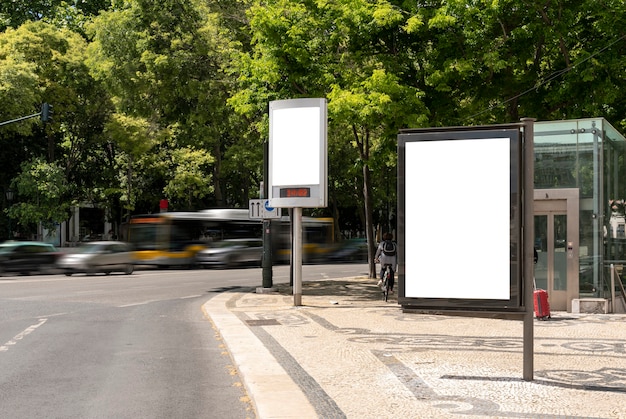 empty billboard in the city - mock up for advertising
