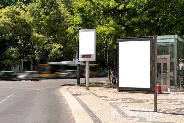 Empty billboard in the city - mock up for advertising